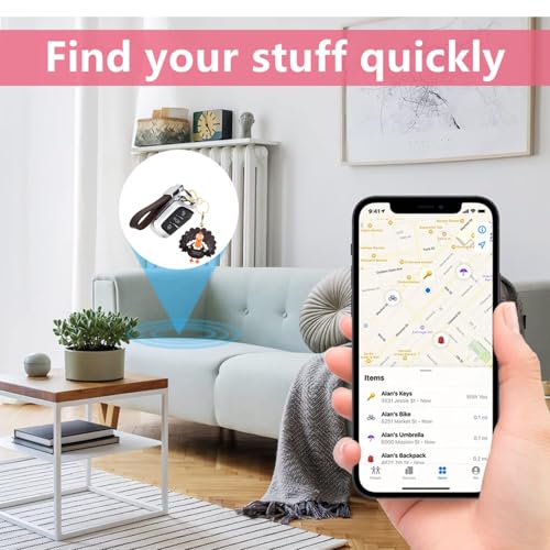 BORKUANA PU Leather Keychain holder Protective Case Compatible with AirTag - color: Turkey B