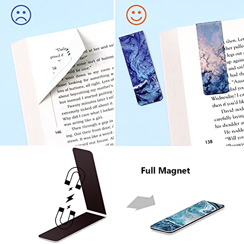 12 Pack Magnetic Bookmark, Book Marker Clip for Teachers, Students, Book Lovers, Printing on 2 Side - color: Style C