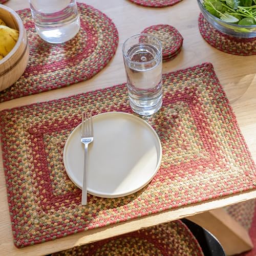 Homespice Cider Barn Jute Braided Placemats, Rect 13x19 Set of 4 - color: Cider Barn