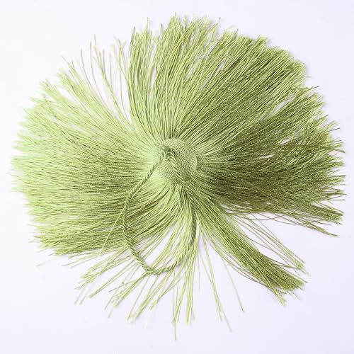 2Pcs Key Tassel with Loop DIY Handmade Craft Accessories,Green - color: Green