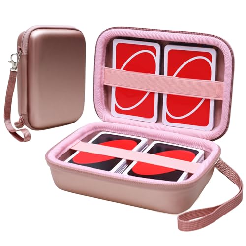 L LTGEM 300+ Card Game Case Compatible with Five Crowns/Piles, Rose Gold - color: Rose Gold