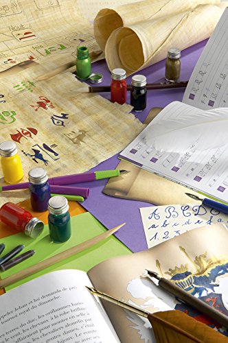 Brause - Ref 96437B - A4 Premium Glued Calligraphy Pad (30 Sheets) - Off-White Vellum 50% Cotton Paper, 125gsm, Easily Detachable Sheets, Acid-Free Paper - size: A4, style: Calligraphy Pad