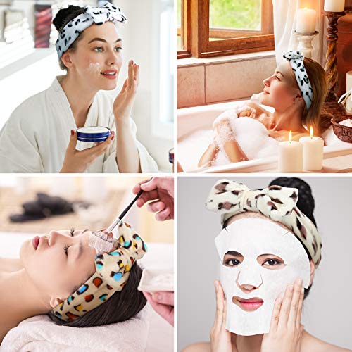 Hicarer 3 Pcs Bowtie Headbands for Washing Face Makeup, Vivid Patterns