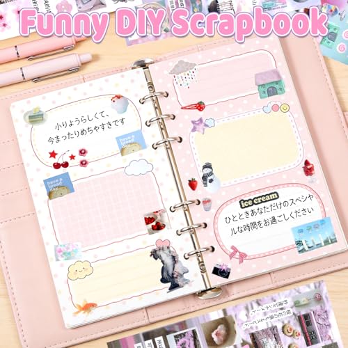800Pcs Japanese Sticker Book for Journaling Adult, Cute Scrapbook Stickers - style: 800Pcs Pink Mailbox