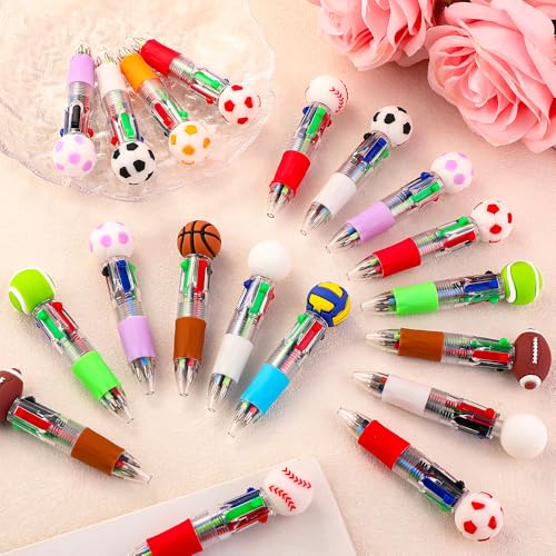 30PCS Mini Sports Multicolor Pens in One for Party Favors Supplies - style: Sport Balls-30pcs