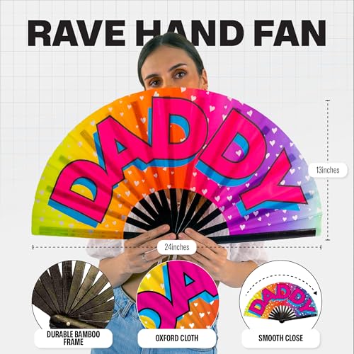 SoJourner Folding Rave Fan, Daddy - color: Daddy