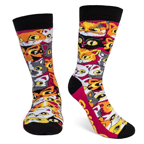Lavley Women's Funny Socks Cute Novelty Gift for Women & Teens - color: One Cat Shy of Crazy