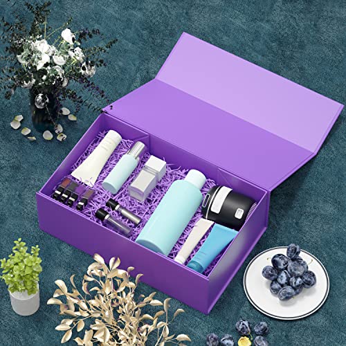 RYDDOY Purple Gift Box, 9.5x6x3'' Gift Boxes with Lids for Presents - color: Purple, size: 9.5 x 6 x 3 Inch