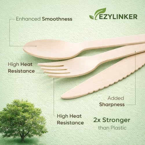150 Wooden Spoons SPECIAL EDITION, Alternative to Plastic and Bamboo Spoon - 100% Compostable Spoon, Eco Friendly, and Biodegradable Wooden Spoons Disposable for Lounge Party Wedding, BBQ - size: 150Pcs Spoons