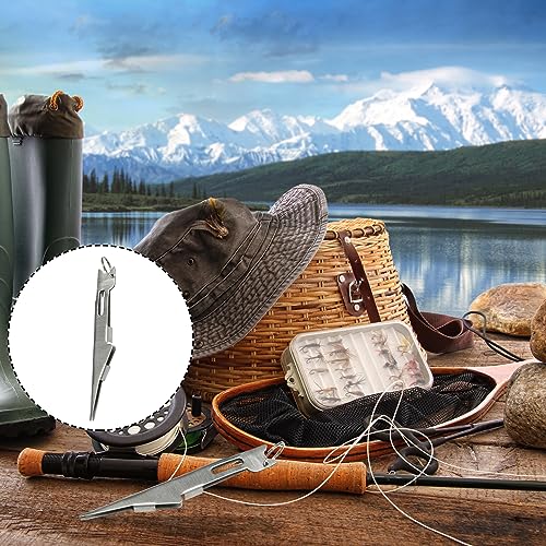 3PCS Fishing Knot Tying Tool - Quick Knot Tying Tool for Hooks, Lures and Line (Silver)