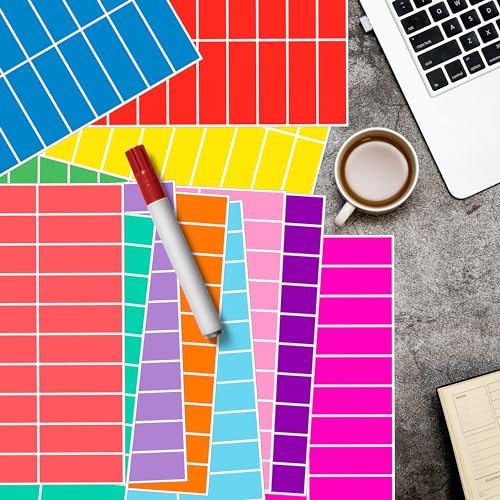 YSHIHE Colored Label Stickers,12 Colors,3 x 1 Inch Folder Labels-480 Pcs
