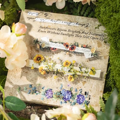 90 Pcs Floral Strip PET Stickers for Scrapbook Journaling - color: Blossoming Vines
