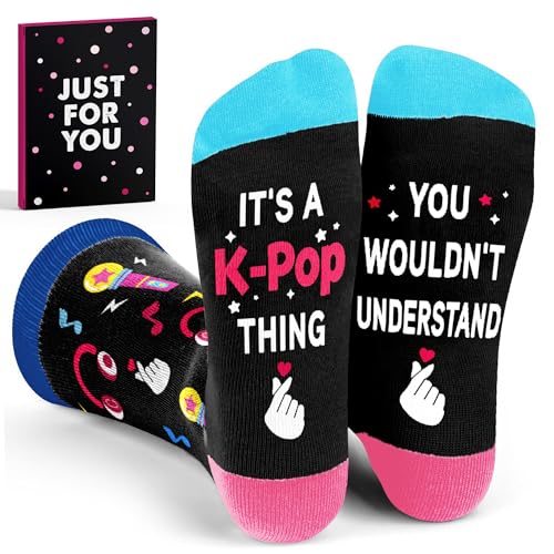 Kpop Merch - Unique Kpop Gifts for Girl, Teen - Cute Korean Socks - Christmas Gifts, Stocking Stuffers for Women - color: Music04