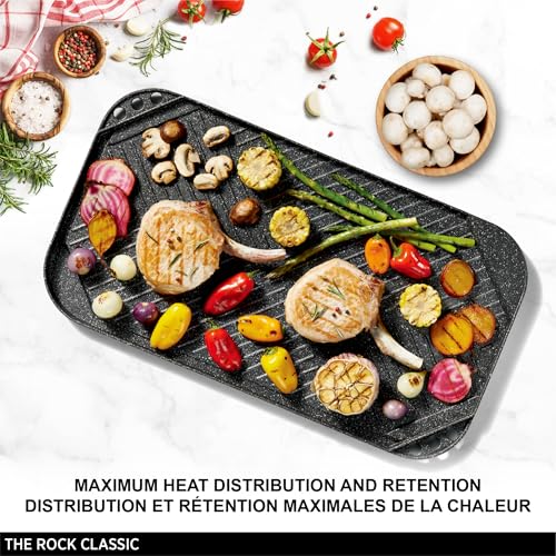 Starfrit The Rock Reversible Grill & Griddle, 50x28cm, Non-Stick