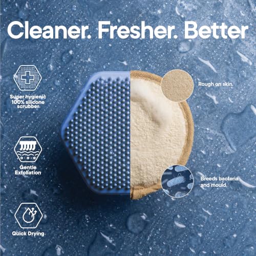 TOOLETRIES Silicone Face Scrubber, Facial Cleansing Brush - Glacier - color: Glacier