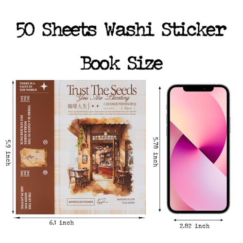 558pcs Coffee Journal Stickers, Ephemera for Junk Journaling Supplies, 50 Sheets Pre-Cut Washi Scrapbook Sticker Book for Scrapbooking, Bujo, Collage, Planners, DIY Art Crafts - color: Coffee Life Stickers