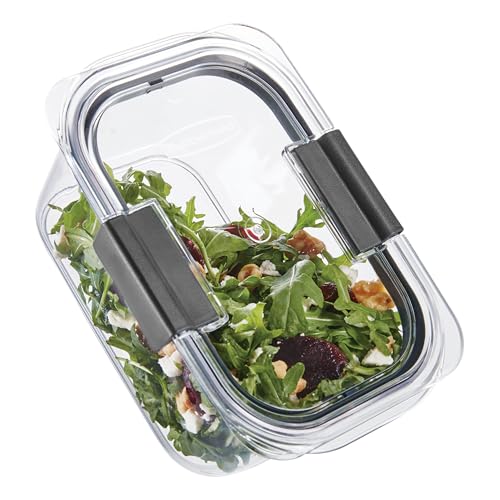 Rubbermaid Brilliance BPA Free Airtight Food Storage Containers with Lids, Set of 4 (4.7 Cup) Ideal for Lunch, Meal Prep, and Leftovers - size: 4.7 cup (8-Piece)