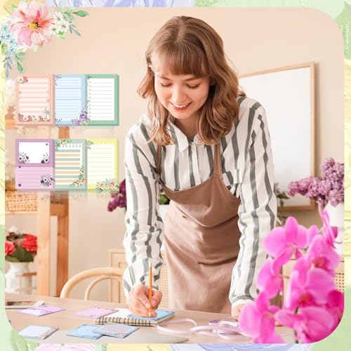 Chiisong 12 Pads Cute Sticky Notes Flower Sticky Notes - style: Floral