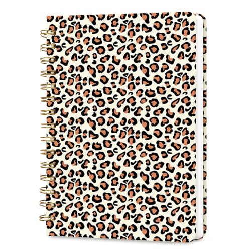 Lined Spiral Journal Notebook for Work A5, 160 Pages, Leopard Pattern - color: Leopard Pattern