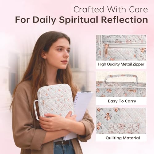 Bible Cover Case for Women Large Bible Cover Bag Quilted Bible Carrying Case for Girls Bible Study Supplies Accessories Christian Gifts for Women (Color Mosaic, Large) - color: Color Mosaic