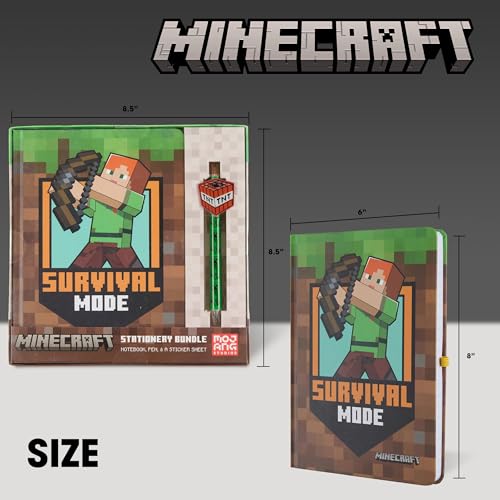 Culture Fly Minecraft Kids Stationary Set for Boys, Journal Kit with Pen - color: Minecraft