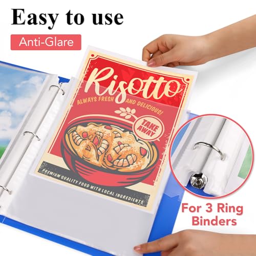 600 Pack Sheet Protectors 8.5 x 11 Clear Page Protectors for 3 Ring Binder - size: 600Pack