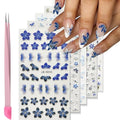Blue Nail Stickers for Nail Art 5D Nail Decals for Women - color: Colorful-18
