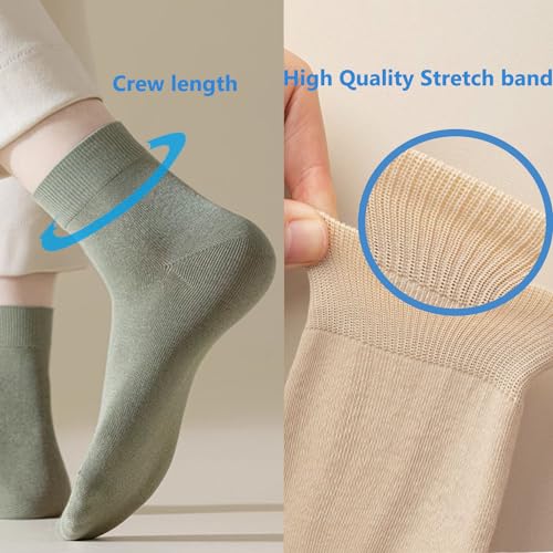 MAGIARTE Womens Mini Crew Cotton Socks,6 Pairs - color: Color#16