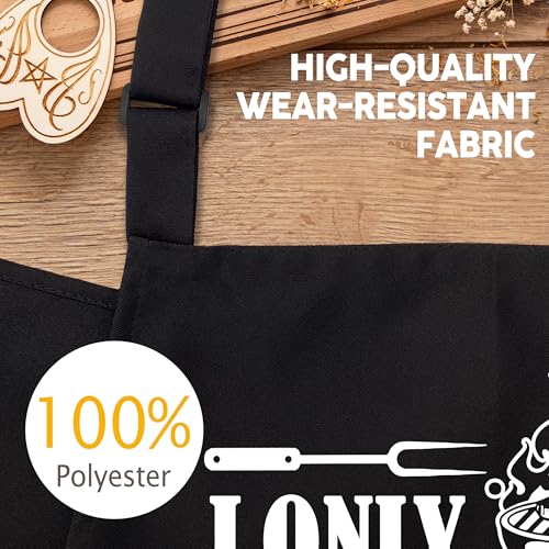 BBQ Smoker Aprons for Men with 2 Pockets, Cooking Apron for Dad, Funny Meat Smoking Gifts, Adjustable Grilling Apron for Husband, Chef Kitchen Gifts for Birthday & Father’s Day - A29 - color: I Only Smoke the Good Stuff 2