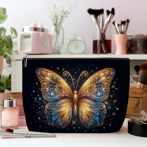 Butterfly Makeup Bag for Women Travel Organizer Pouch Cosmetic Bags 04 - color: Multicolor 1585
