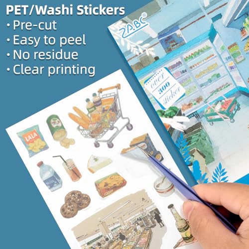 Gourmet Series Sticker Scrapbooking Supplies for Junk Journal, 20 Sheets PET Stickers - color: Gourmet Series