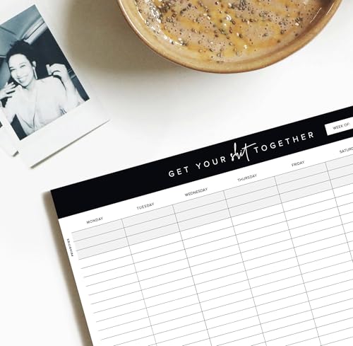 Get Your Stuff Together Weekly Work Planner - 8.5 x 11 Inch Undated Daily Planner with 52 Tear-Off Pages, Weekly To Do List Notepad for Effective Task Management, US Owned Busines - size: 8.5" x 11", style: Get Your S**T Together