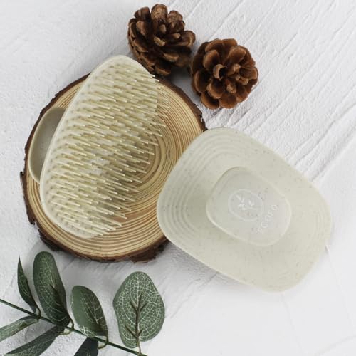 ecoed Scalp Massager Shampoo Brush, Scalp Scrubber & Exfoliator (Natural) - color: Grey, size: 1PC