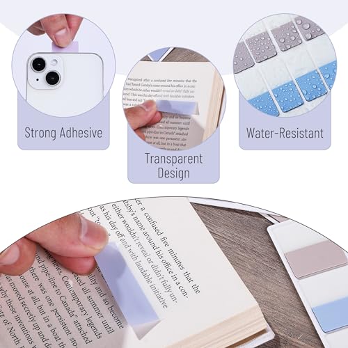 Mr. Pen- Sticky Index Tabs, 360 Pcs, Pastel Sticky Tabs for Notebooks - color: Morandi, size: 1.8" × 1", 1" × 1", 360 pcs