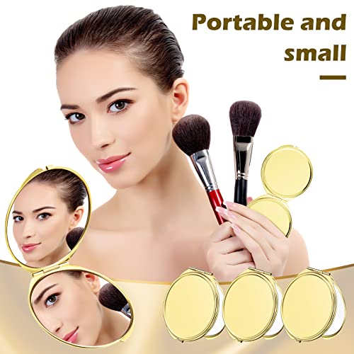 Yalikop 8 Pcs Compact Mirror Bulk, Mini Pocket Mirrors, Gold - color: Gold