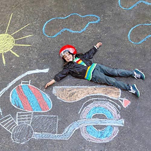 feela Sidewalk Chalk, 144 Pack 18 Colors Sidewalk Chalk Set For Kids Jumbo Chalk Bulk, Great for Kids Family, Paint on Sidewalk School Chalkboard Blackboard Street Playground