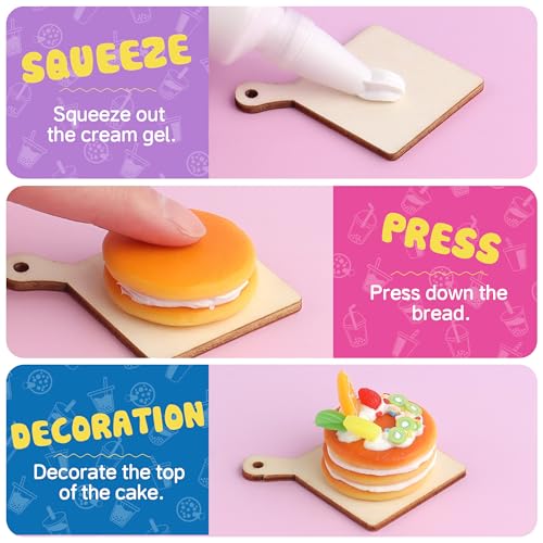 12 Making Miniature Food Toys Set, DIY, Resin Play, Mini Pretend Play Food