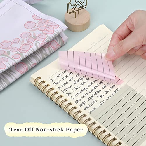 Temiary 6P Transparent Sticky Notes with Lines, Clear See Through Memo Pad - color: Morandi With Lines