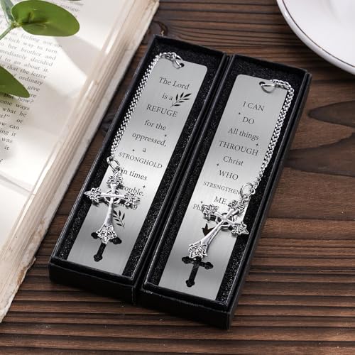 Christian Metal Bookmark Gifts - 2 Pcs I Can Do All Things - style: Christian
