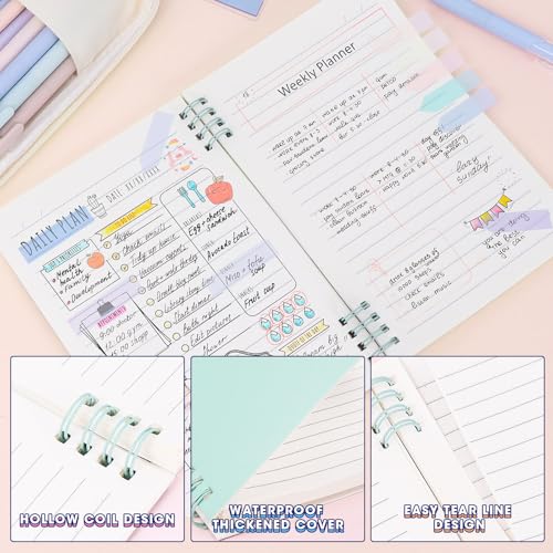Bible Study Supplies Journaling Kit with Pen Case,12 Pastel Highlighters,5 Black Ink Gel Pens, 6 Mechanical Pencils 0.5 & 0.7mm,Sticky Note Index Tab and So on for bible study - color: Green