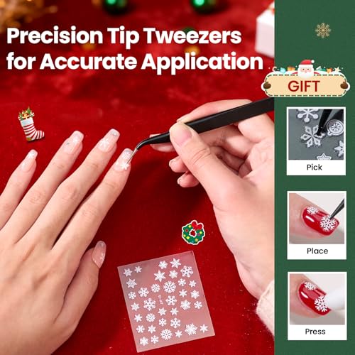 Beetles Snowflake Nail Art Stickers 30 Sheets 3D Nail Stickers - color: G-White-30-2
