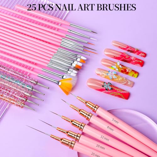 FANDAMEI Nail Art Kit, Nail Gems, Nail Charms, Nail Art Tools, Nail Stuff
