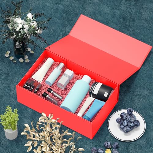 RYDDOY Red Gift Box, 12x6x4'' Gift Boxes with Lids for Presents - color: Red, size: 12 x 6 x 4 Inch