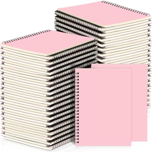 Yahenda 18 Pcs Spiral Notebooks, 1 Subject, Wide Ruled, Pink - color: Pink