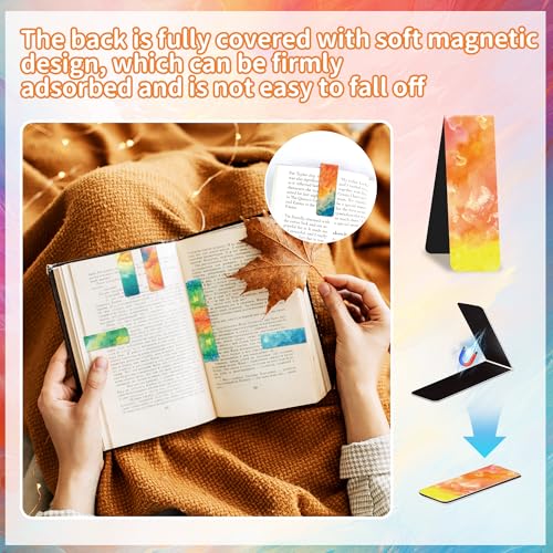 96Pack Magnetic Bookmarks for Reading,Women Men Teacher Book Lovers Gifts - style: Watercolor