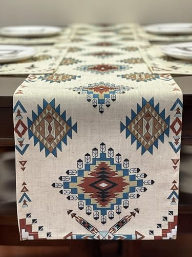 Aztec Southwest Geometric Table Runner 70x13 Inches - color: Aztec01