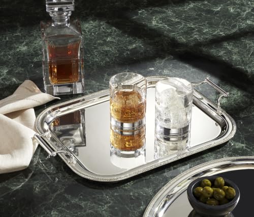 Reed & Barton Silverplate Rectangular Serving Tray with Handles, 16-Inch - style: Rectangle