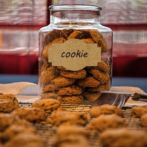 300 Pcs Kraft Tags, Brown Name Labels, Self-Adhesive Gift Stickers for Christmas, Presents, Jars, Bottles (Brown) - color: Brown, size: 300 Pcs