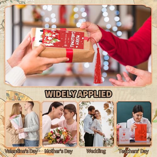 60 Sets Blank Kraft Paper Bookmarks Kit with Tassels and PVC Sleeves - color: White/60pcs