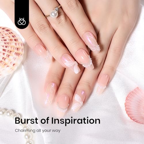 Beetles 8 Colors Chrome Nail Powder Mirror Effect Pearl White - color: Multicolor Aurora-8